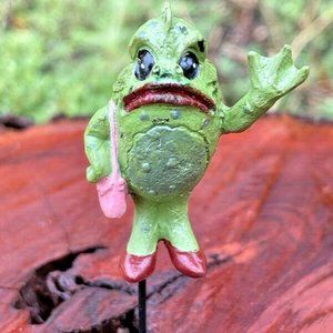 Miniature Fairy Garden Lady Swamp Monster Fairy Garden Stake